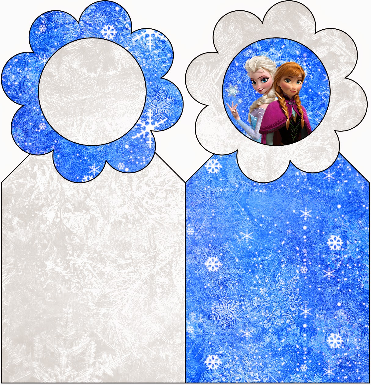 Frozen Nevando: Imprimibles Gratis para Fiestas. Para marcapáginas.