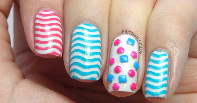 Waves and Studs | Brit Nails