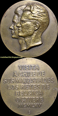 Medalla Visita Reyes de belgica 1965