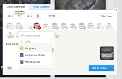 Buffer easily lets you manage your Pinterest