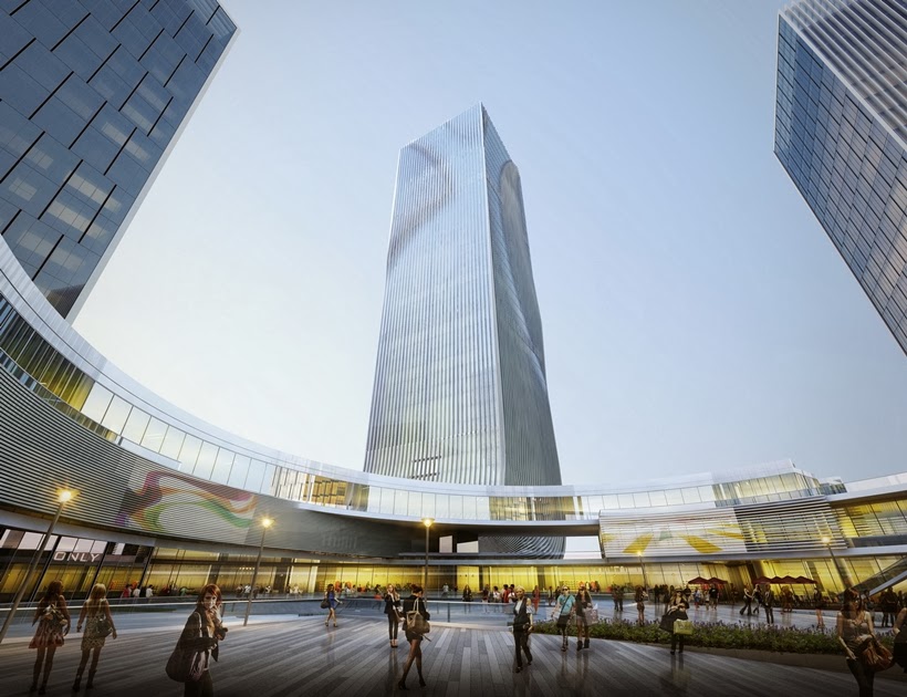 Plaza view of Impressive Fangda Business Headquarters