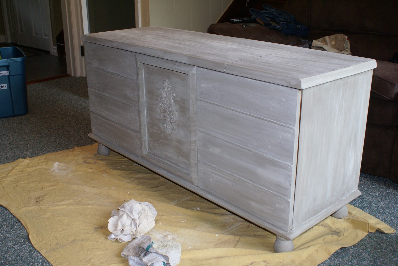 Divinely Gifted Waxed Paint Cedar Chest