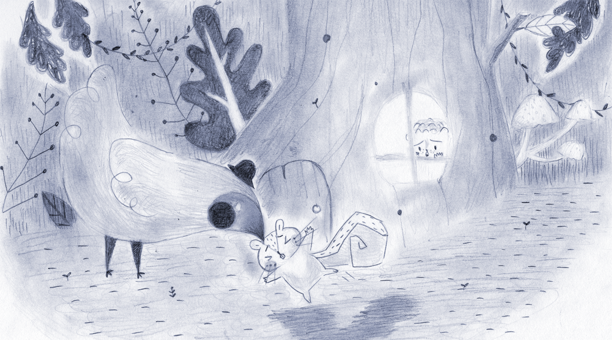 ardilla, illustration, ilustración, cute, squirrel, hedgehog, forest