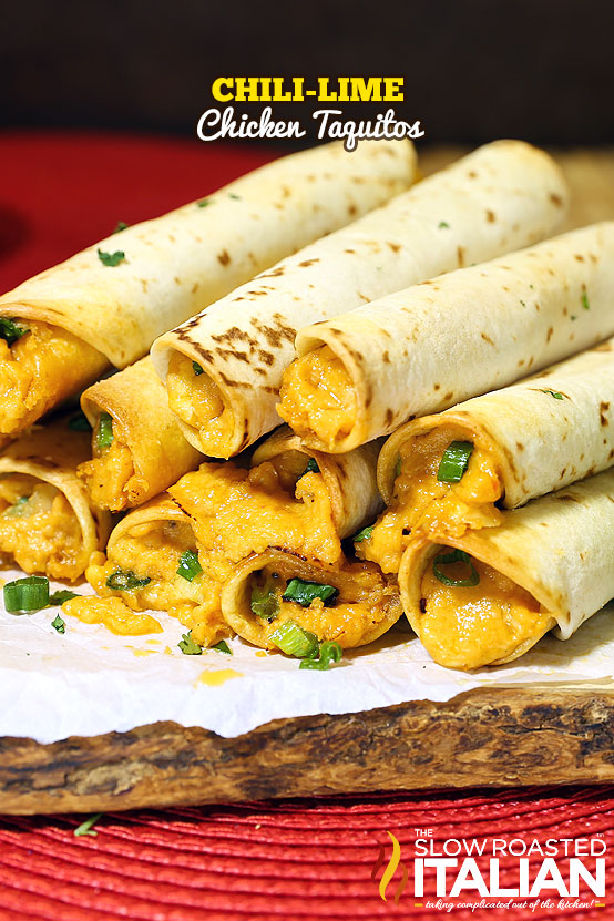 Chili-Lime Chicken Taquitos are perfectly crisp on the outside and rich and creamy on the inside with a true flavor explosion. This recipe gives a little heat and a lot of zing, these ooey gooey taquitos are a family pleaser! I make double batches so I can pull them out of the freezer for a quick dinner anytime. http://www..com/2015/06/chili-lime-chicken-taquitos-recipe.html
