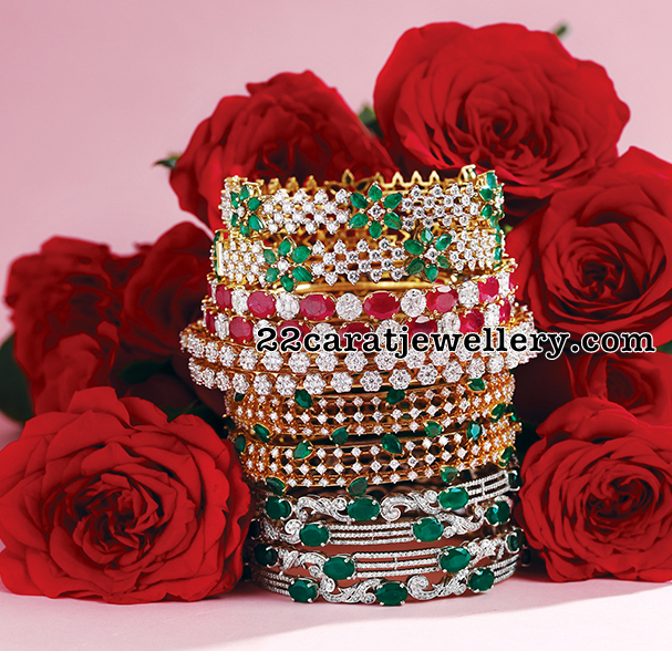 Diamond Bangles New Collection - Jewellery Designs
