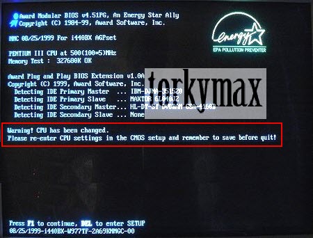 Torkymax حل مشكلة Warning Cpu Has Been Changed Please Re Enter