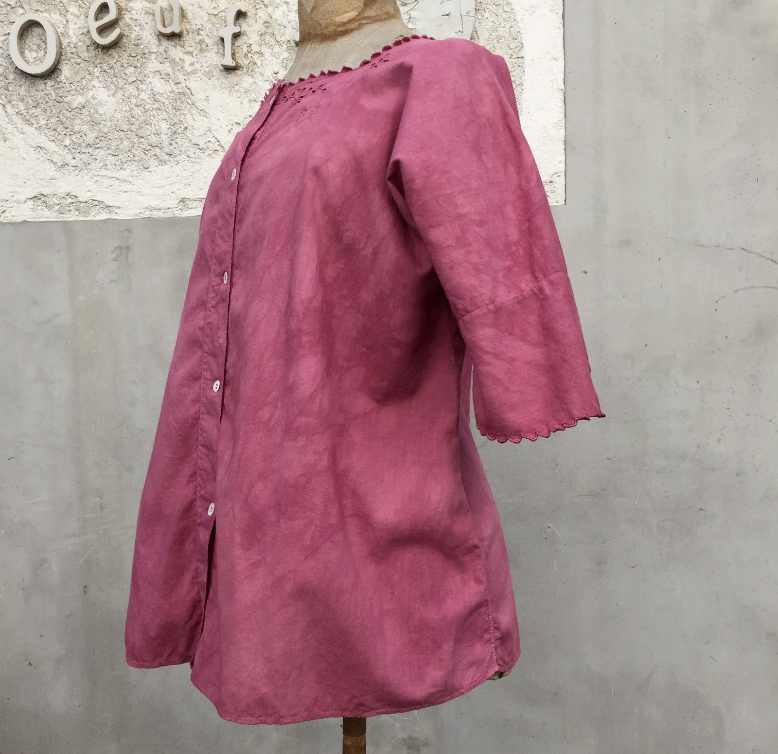 pink cotton blouse
