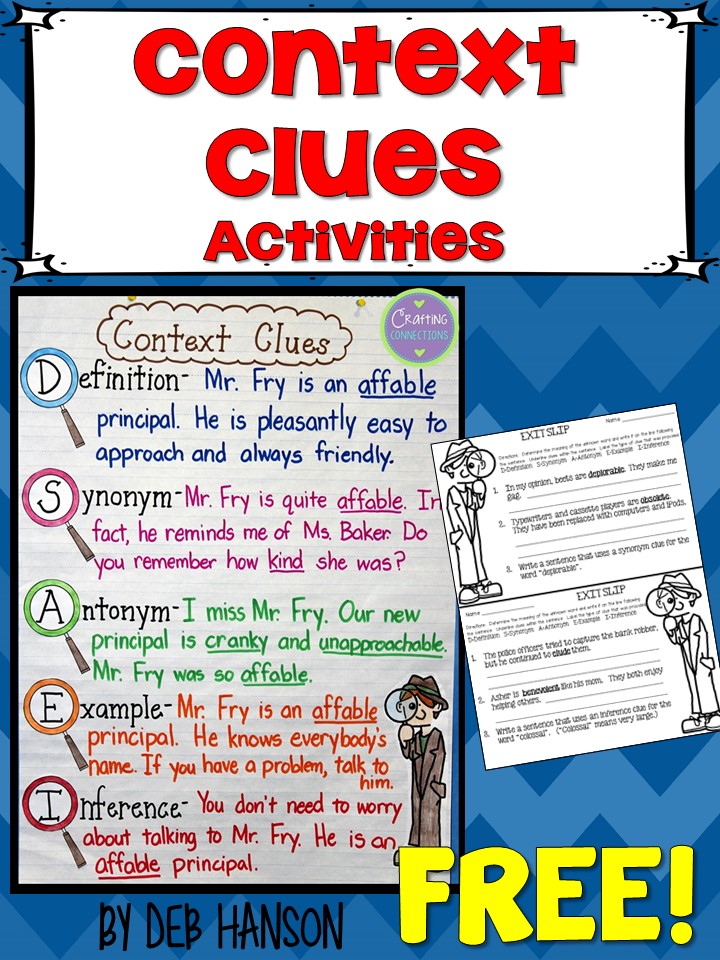 Context Clues Anchor Chart (FREEBIE included!) | Crafting Connections