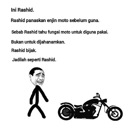 Lawak Rashid Dengan Naik Motor 