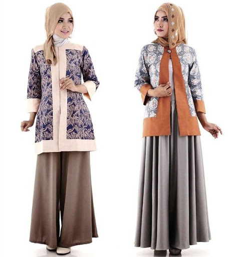 Model Baju Muslim Batik Terbaru 2017/2018 Model Baju Muslim Batik Terbaru 2017/2018