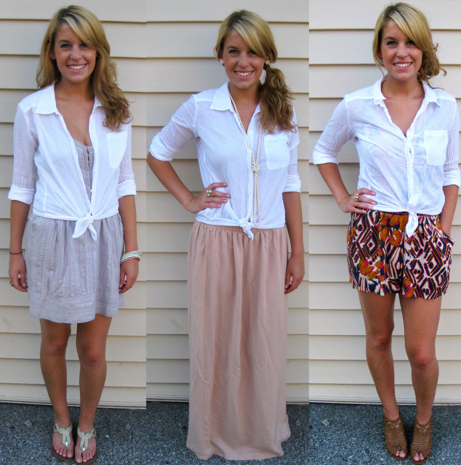 Ways to Wear: Sheer Button Down Shirt - Style Tab