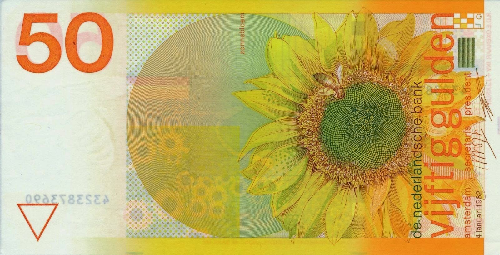 Netherlands banknotes currency 50 Gulden banknote Dutch guilder bill