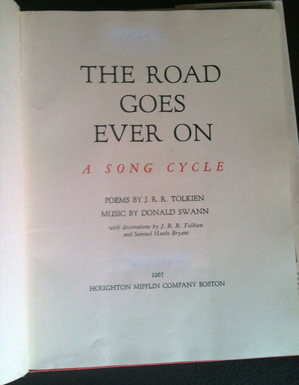 Tolkien collection: The Road Goes Ever On, prima edizione 1967