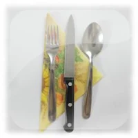 Magia con cubiertos, cuchara, tenedor y cuchillo para fiestas