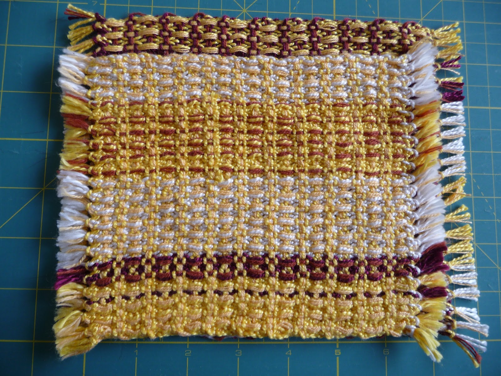Waffle Weave Pattern - Weaving Dimensionally - Warped Fibers