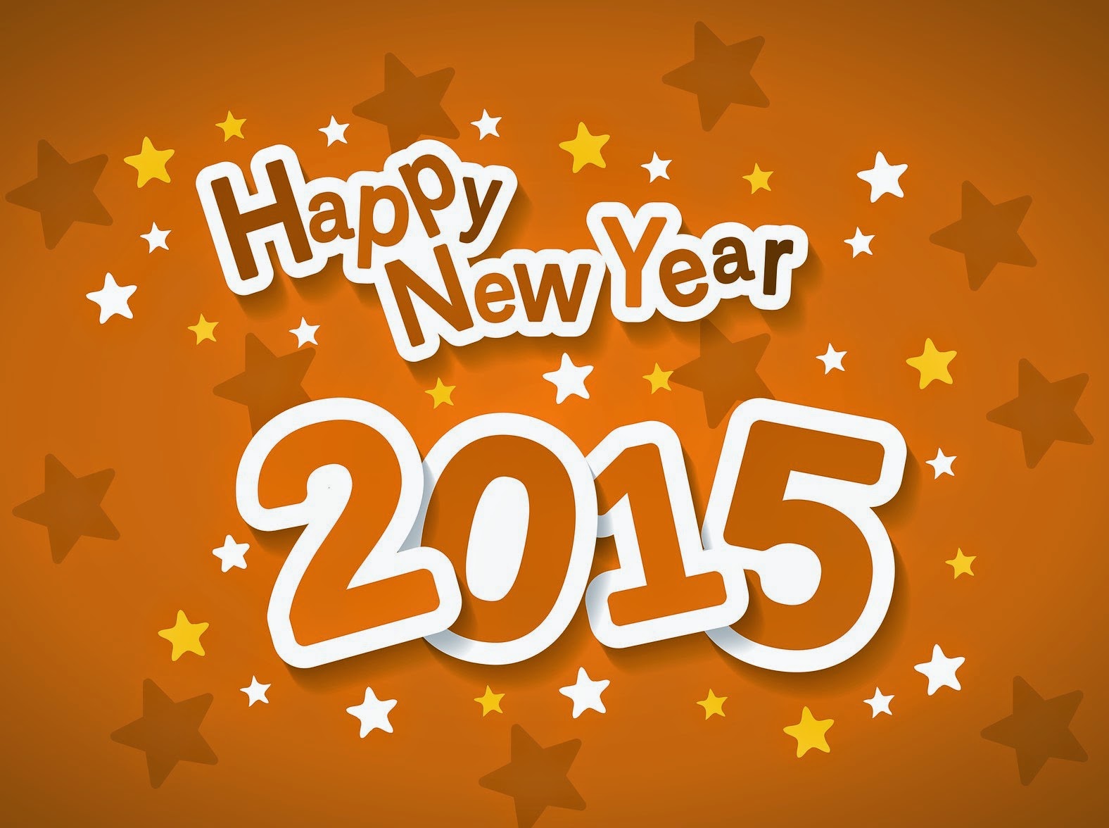3d happy new year 2015 wallpaper with star 2