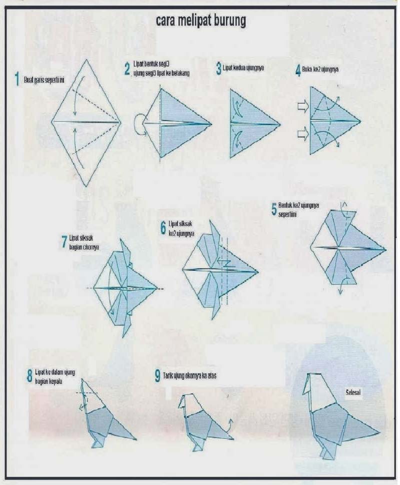 23+ Kerajinan Burung Dari Origami