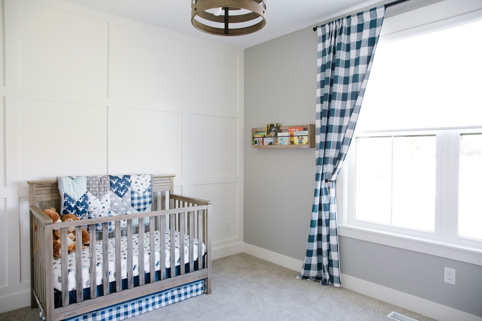 Client Reveal Boy S Gingham Nursery Bathroom Michaela Noelle