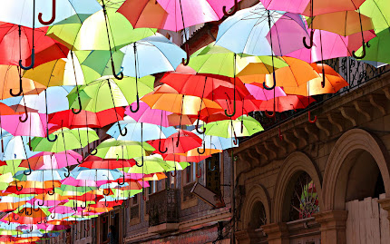 wallpaper payung, gambar payung warna-warni