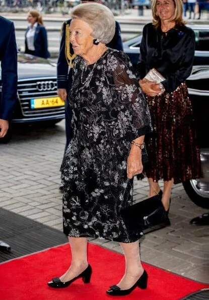 Dutch Princess Beatrix attended a concert of The European Union Youth Orchestra at Concert Building