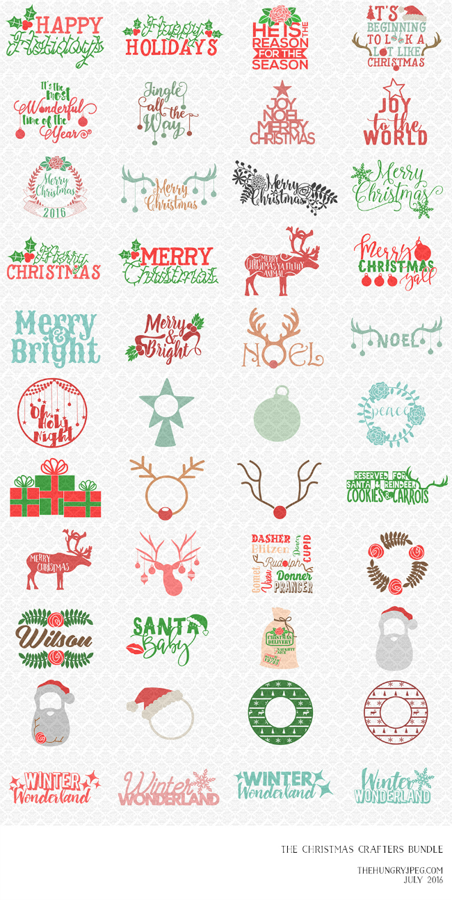 Commercial use christmas designs silhouette cameo