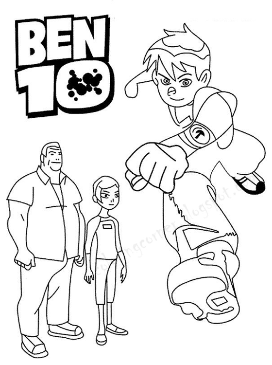 Download Kids Page: Ben 10 Coloring Pages