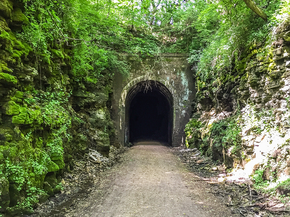 Stewart Tunnel on the Badger State Bike Trail