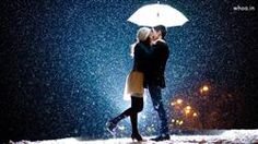 love couple image in rain