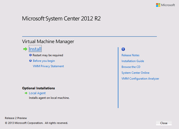 Virtual Machine Manager Install Virtual Affinity: SPF Part 3 - Installing Virtual Machine Manager 2012 R2