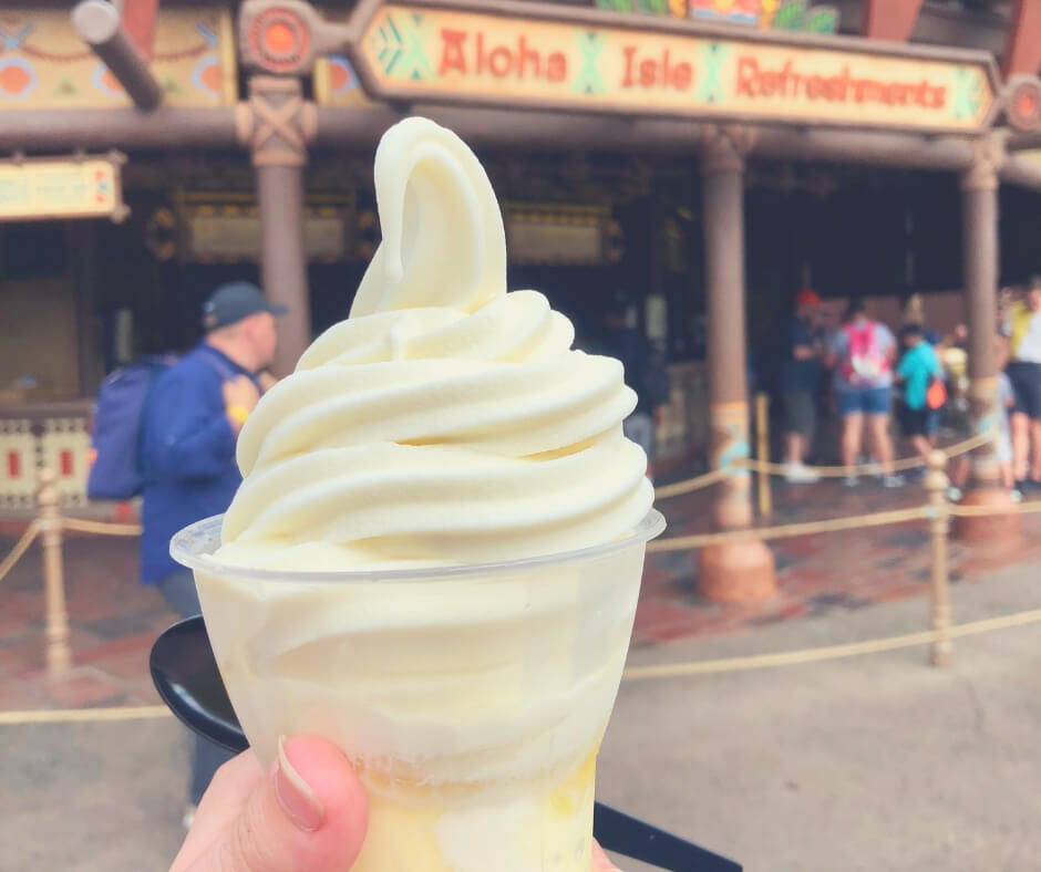 17 Must Dos For Your First Visit To Walt Disney World | The snack you must try out is the Dole Whip - pineapple juice topped with vanilla ice-cream. Perfect.