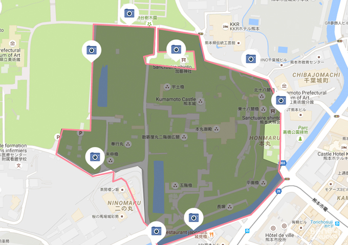 熊本城の地図