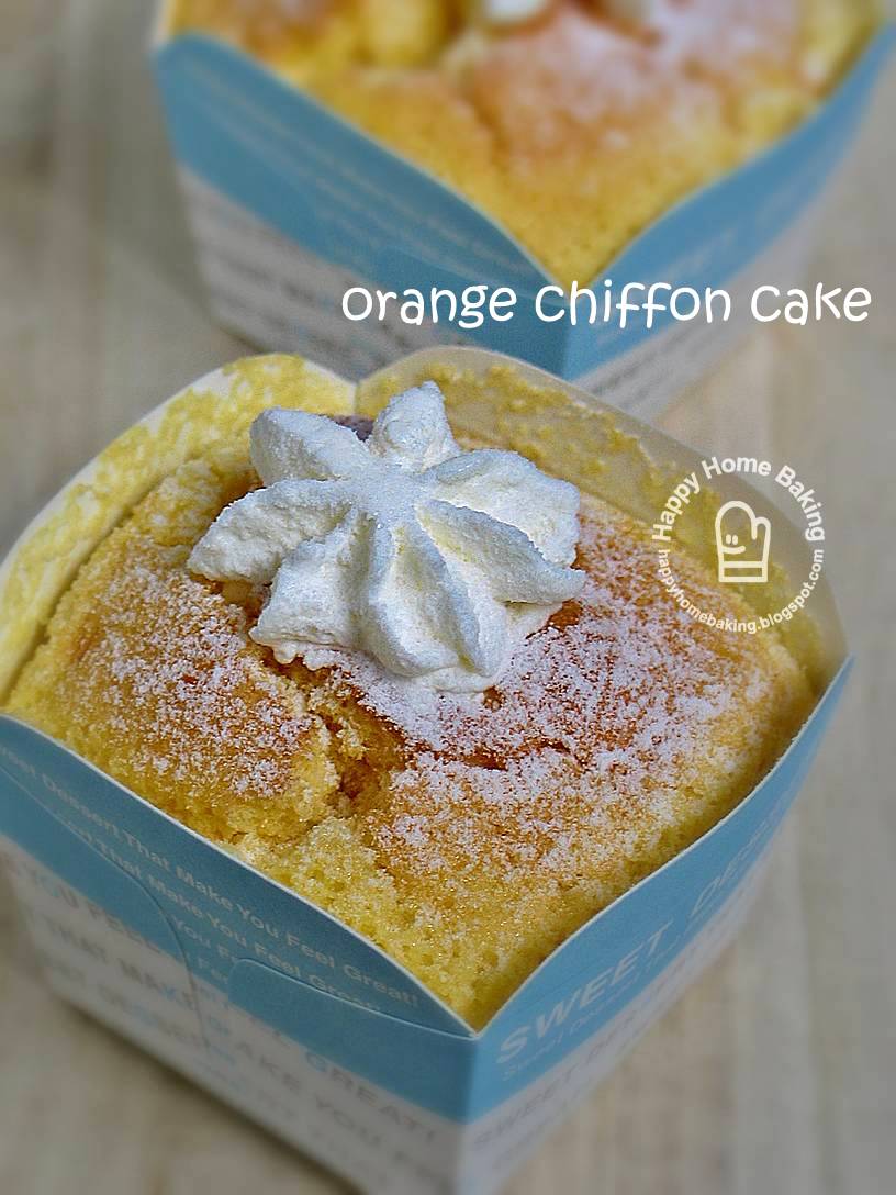 Happy Home Baking: Orange Chiffon Cake in cups