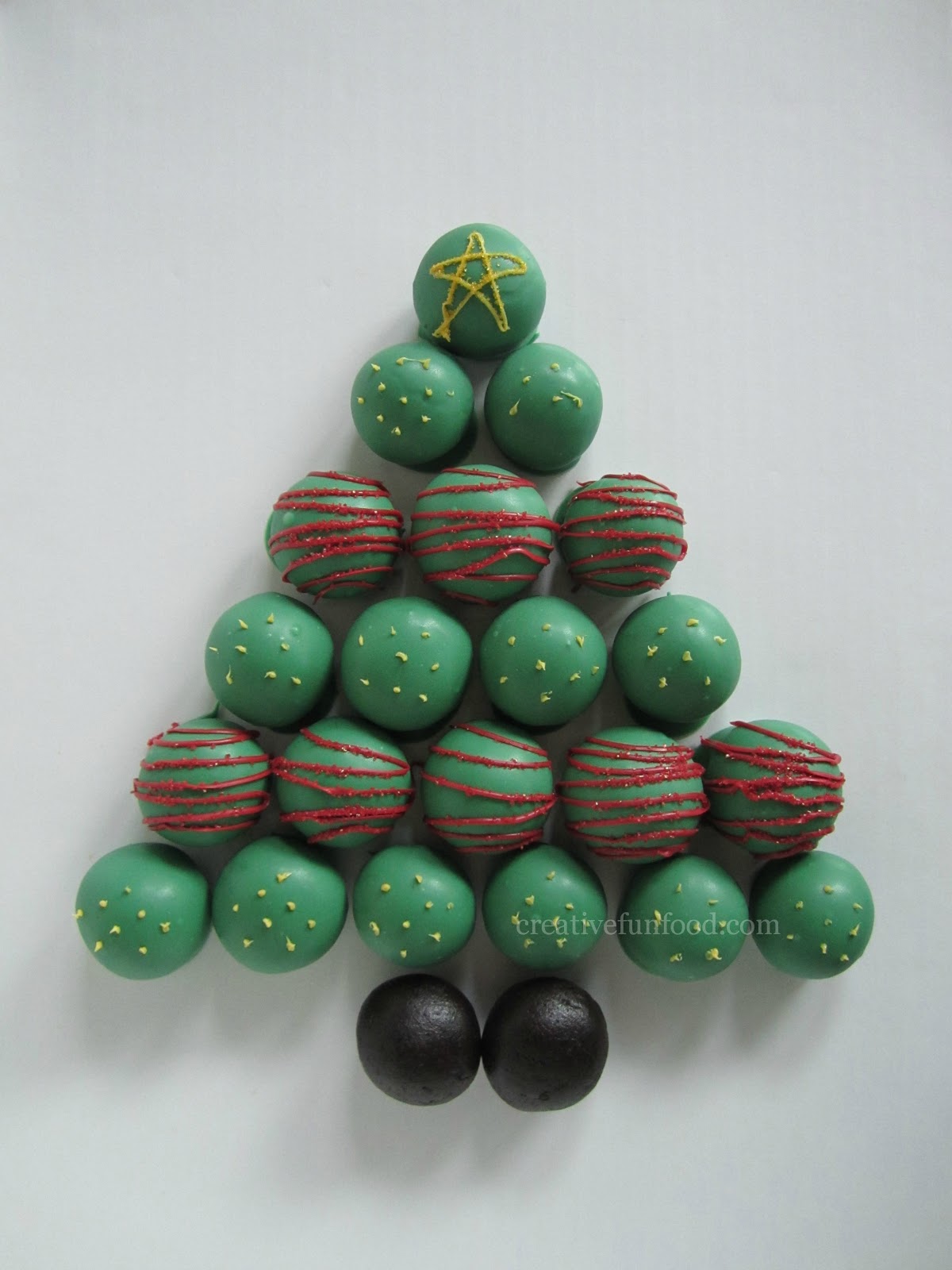 Creative Food Christmas Tree Cake Balls creative-food-christmas-tree-cake-balls