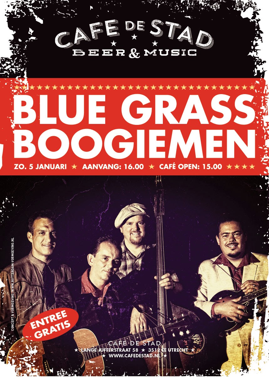 Blue Grass Boogiemen poster - Rotterdam Vormgeving