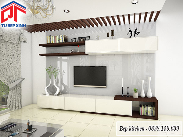 Phòng khách đẹp với kệ tivi mới lạ Phòng khách đẹp với kệ tivi mới lạ
