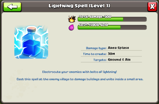 Cara Menggunakan Lightning Spell COC