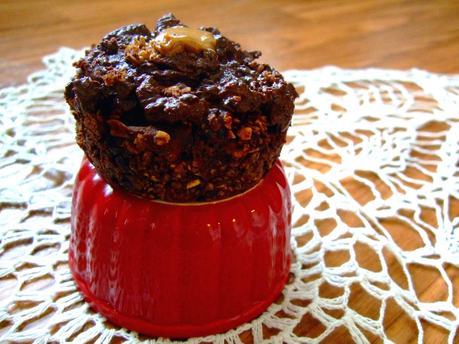 Frosted Double Chocolate Almond Oat Cake Kat Cupcake