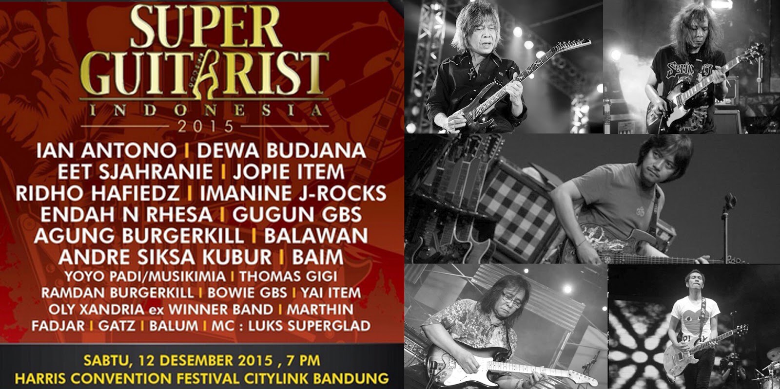 Super Guitarist Indonesia 2015 di Hotel Harris Festival Citylink, 12 Desember 2015