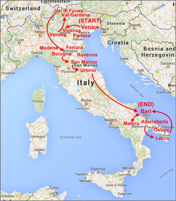 skat blanding Stramme Paul's Travel Pics: Italy - Alps to Puglia along the Adriatic Coast -  23-Day Itinerary
