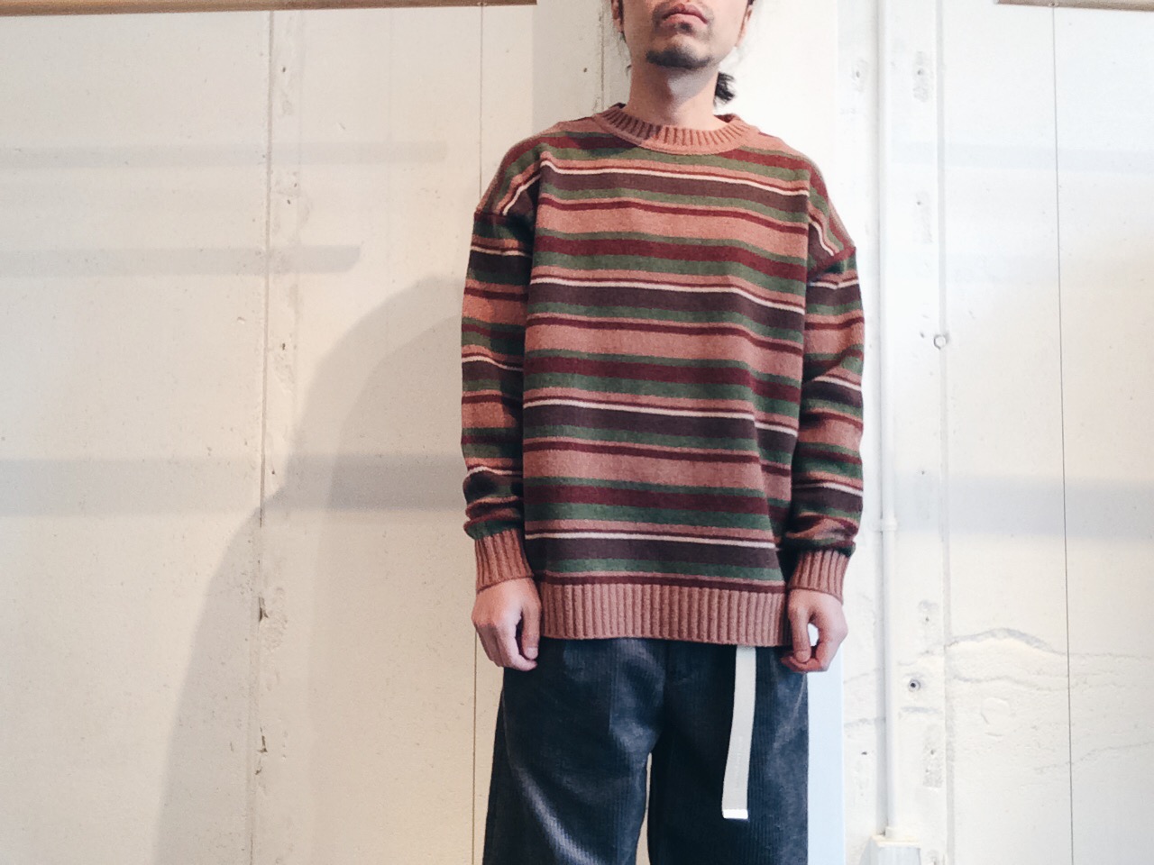 not wonder store: GOOFY CREATION, Lambs wool border knit
