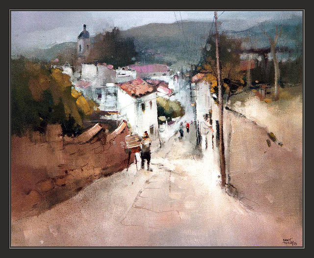 CABRILS-PINTURA-POBLES-MARESME-PAISATGES-CATALUNYA-QUADRES-ARTISTA-PINTOR-ERNEST DESCALS