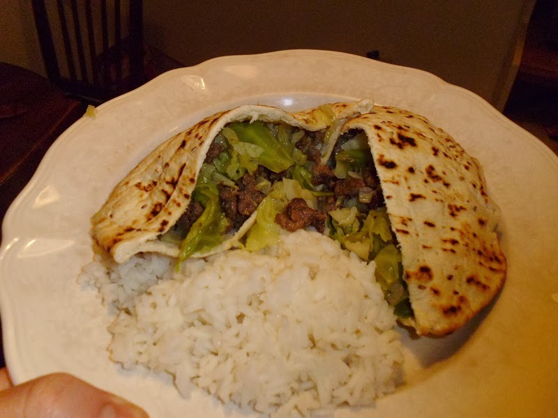 Beef and Cabbage Pita