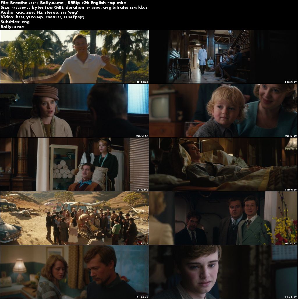 Breathe 2017 BRRip 1Gb Full English Movie Download 720p ESub