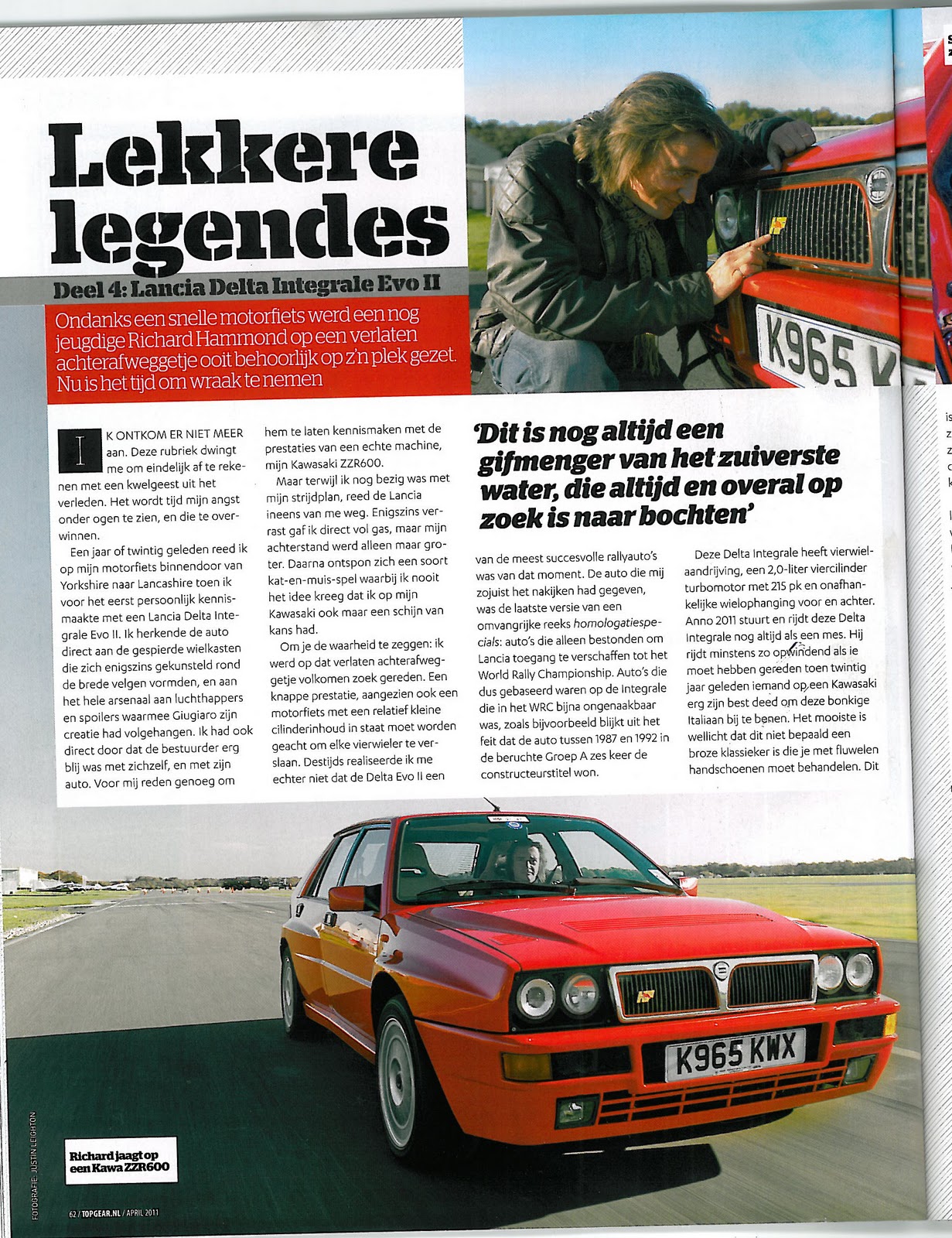 Lancia media Lancia Delta Integrale in Top Gear Magazine