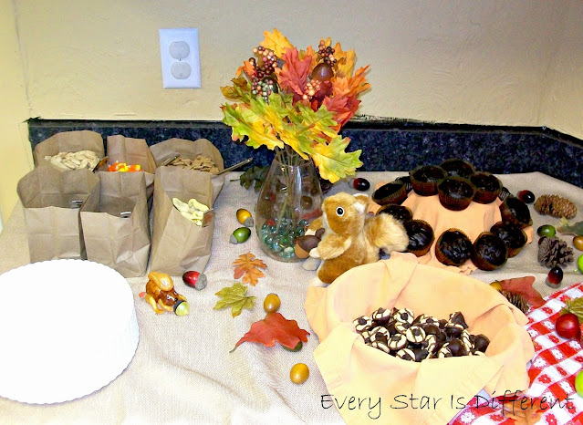 Squirrel Themed Birthday Party Treats