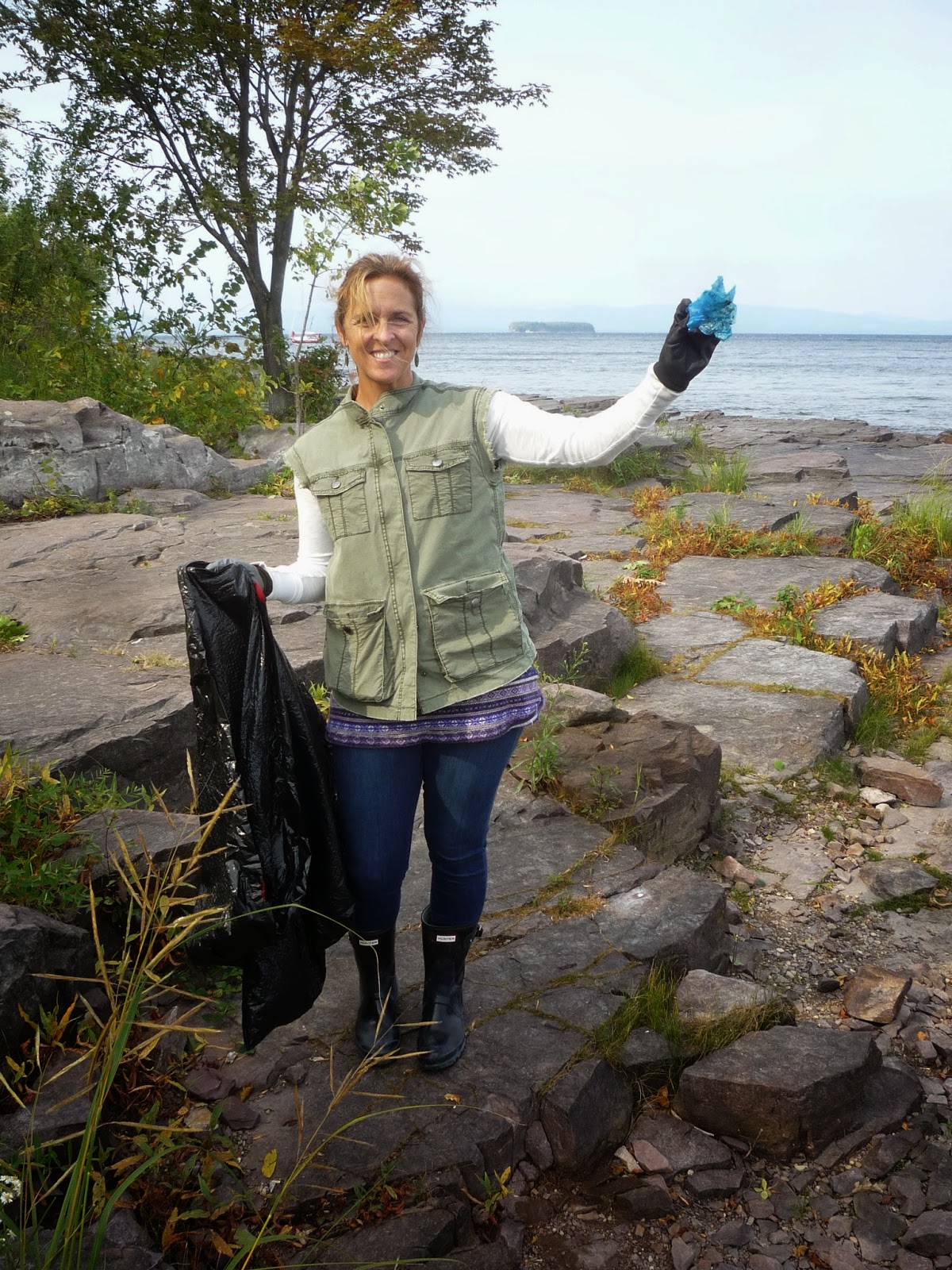International Coastal Cleanup Blanchard Beach, Burlington, Vermont