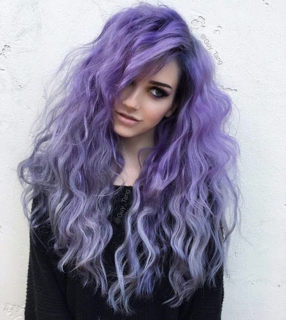 tendenze capelli capelli color viola acconciature tendenze capelli 2018 pantone violet hairstyle