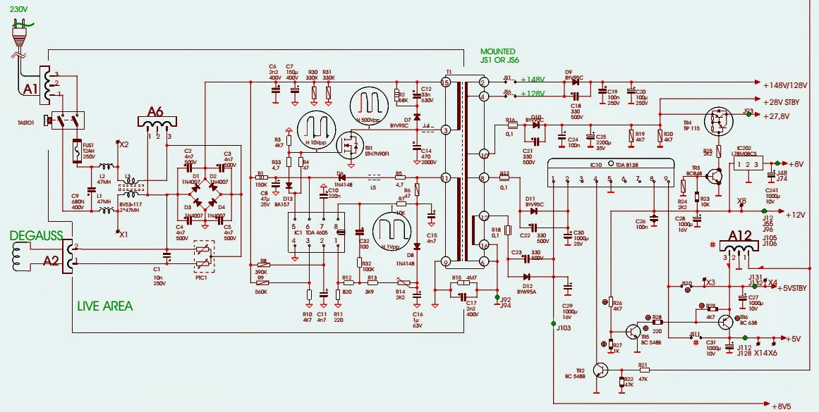 Tda16846 схема включения рабочие напряжения Electro help: SMPS POWER SUPPLY - TDA4605_TDA8138 IC BASED - FORMENTE-F19