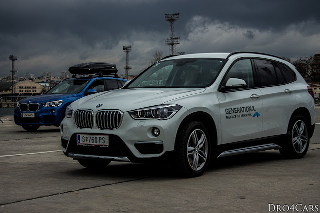 2016 BMW X1 white and blue models going to the ramps