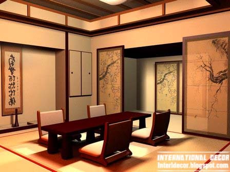 Japanese dining room, Japanese interior design
